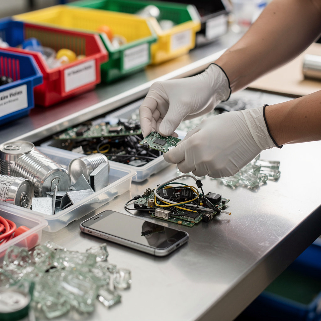 J and S Recycling center San Diego team demonstrating unique dual expertise in recycling and digital services